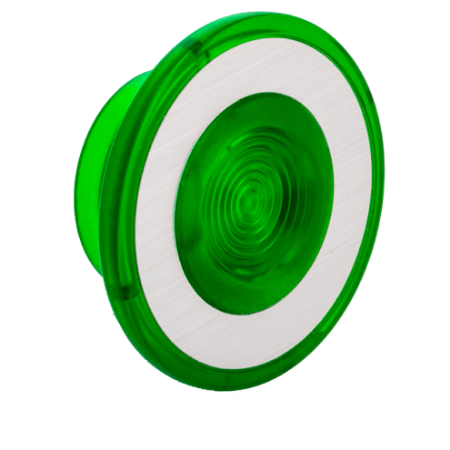 Picture of Mushroom button, Harmony 9001K, Harmony 9001SK, snap-in plastic, green, 41mm, for illuminated push-button