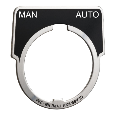 Picture of Legend, Harmony 9001K, Harmony 9001SK, 30mm, aluminium, black with silver letters, 40x43mm, marking MAN-AUTO