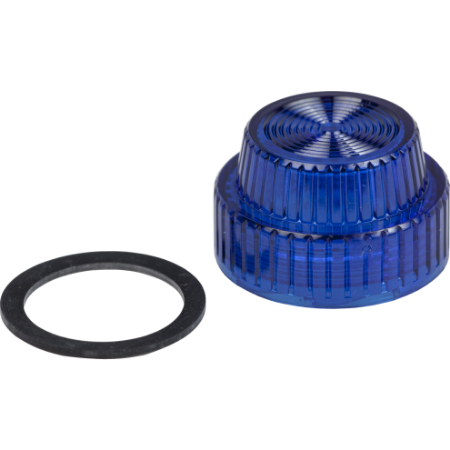 Picture of Lens, Harmony 9001K, Harmony 9001SK, polycarbonate, fresnel, blue, grooved lens, 30 mm, for pilot light