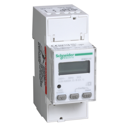 Picture of Acti9, Modular single phase power meter iEM2110 - 230V - 63A with pulse - MID