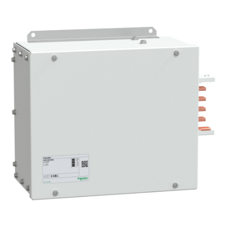 Picture of End feed unit, Canalis KSA400, aluminium, 400A, right or left mounting, without line protection, 3L+N+PE, white RAL9001