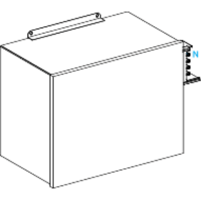 Picture of End feed unit, Canalis KSA630, aluminium, 500/630A, left mounting, without line protection, 3L+N+PE, white RAL9001