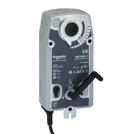Picture of MD10-SR Damper Actuator, 2-Position, Spring Return, 110-240Vac, 24-125Vdc, 1m Cable, 10Nm, IP54