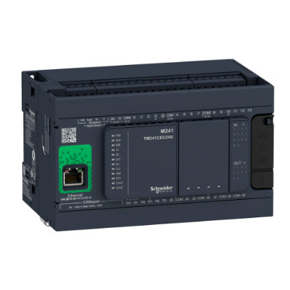 Picture of logic controller, Modicon M241, 24 IO, relay, Ethernet CAN master