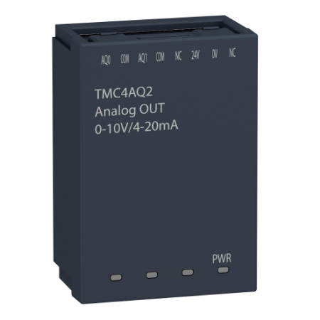 Picture of analogue output cartridge, Modicon M241, 2 analog outputs