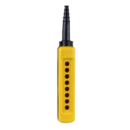 Picture of Empty pendant control station, Harmony XAC, plastic, yellow, 8 cut outs