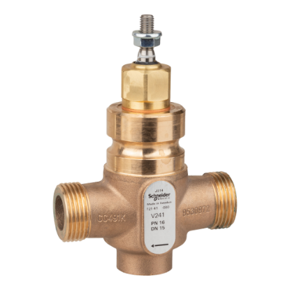 Picture of Venta V241 Globe Valve, 2-Way, PN16, G 1 External Thread, DN15, Kvs 0.63, Bronze Body, Stainless Trim, Stem Up Closed.