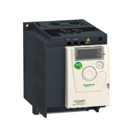 Picture of variable speed drive, Altivar 12, 2.2kW, 3hp, 200 to 240V, 1 phase, with heat sink, without EMC