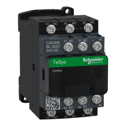 Picture of Control relay, TeSys Deca S207 railway, 3NO+2NC, <= 690V, 24V DC low consumption coil