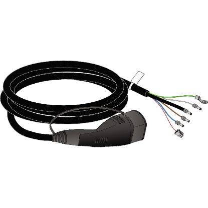 Picture of EVlink, Attached cable T2 32A 3-Ph IEC 4,5m Smart Wallbox