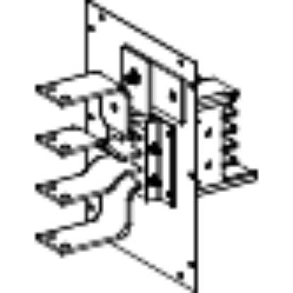 Picture of Flange feed unit, Canalis KSA1000, aluminium, 800/1000A, right/left mounting, without line protection, 3L+N+PE, RAL9001