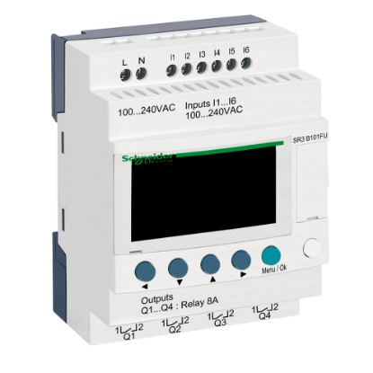 Picture of Zelio Logic, Modular smart relay, 10 I/O, 100...240 V AC, clock, display