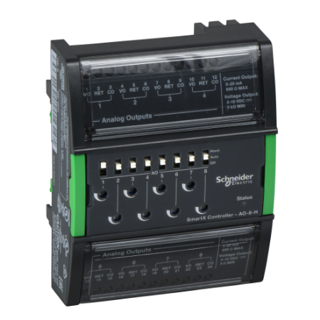 Picture of Central I/O module, SpaceLogic, 8 analog voltage/current outputs