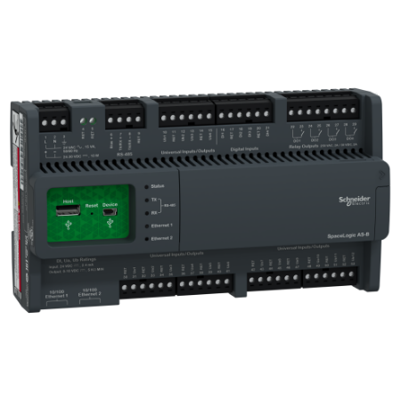 Picture of SpaceLogic automation server, AS-B-24, 24 I/O points, BACnet, MS/TP, modbus, scalable