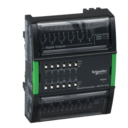 Picture of Central I/O module, SpaceLogic, 12 Form A digital outputs, hand control/override switches