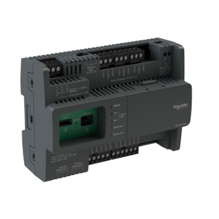 Picture of Controller, SpaceLogic IP, MP-C, BACnet/IP, 18 points, 10 universal input/output Type Ub, 4 digital Triac outputs, 1 high power relay output