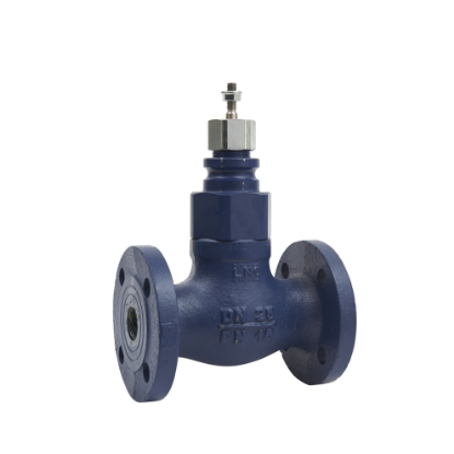 Picture of VGS211F Globe valve for steam up to 200Â°C, 2-Way, flanged, DN25, Kvs 10 mÂ³/h, stainless steel trim, stem down closed