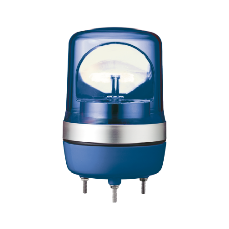 Picture of Prewired rotating mirror beacon, Harmony XVR, 106 mm, blue, without buzzer, 24 V AC DC