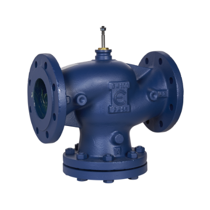 Picture of VG221F Globe Valve, 2-Way, DN100, Kvs 130 m³/h, ISO Flanged,  Brass Plug, EPDM Seals, Stem Up Closed.