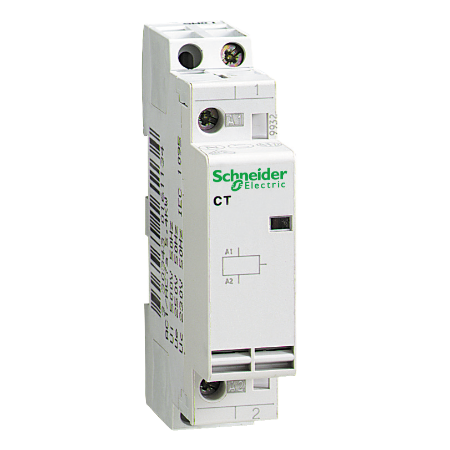 Picture of contactor CT - 2 poles - 1 NO + 1 NC - 16 A - 230..240 V AC