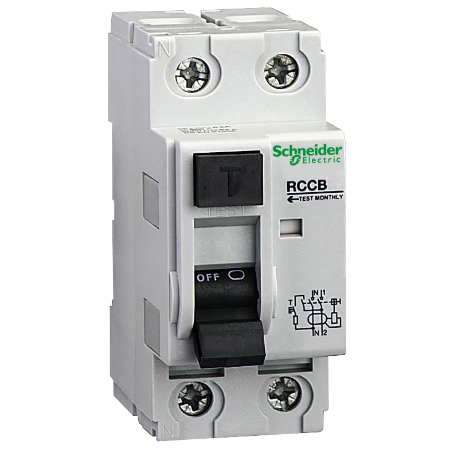 Picture of residual current circuit breaker ID - 2 poles - 63 A - class AC 300 mA