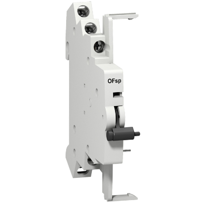 Picture of auxiliary contact - 1 NC + 1 OC - 380..415 V - 6 A - for RCCB