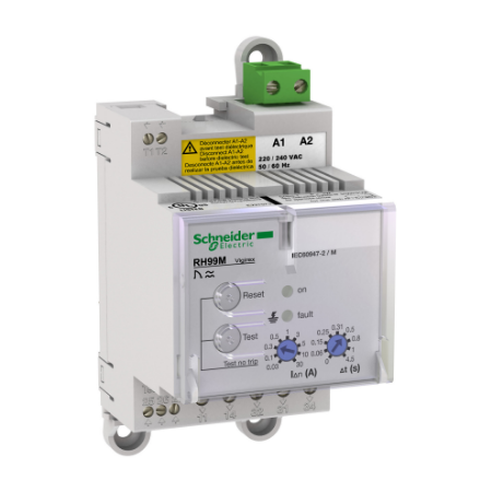 Picture of Residual current protection relay, VigiPacT RH99M, 30mA-30A, 110/130VAC 50/60Hz, DIN rail mounting