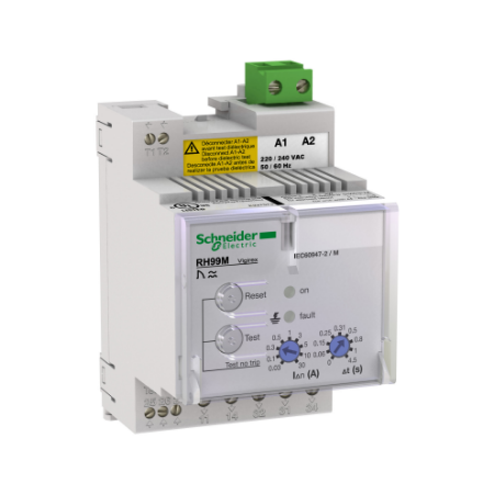 Picture of Residual current monitoring relay, VigiPacT RH99M, 30mA-30A, 440/525VAC 50/60Hz, DIN rail mounting