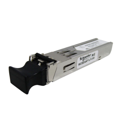 Picture of fiber optic adaptor, Modicon Networking, SFP module, for Ethernet switch, 100 BASE-SX, multimode