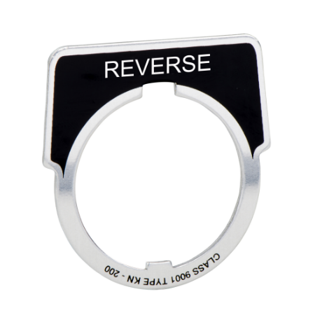 Picture of Legend, Harmony 9001K, Harmony 9001SK, 30mm, aluminium, black with silver letters, 40x43mm, marking REVERSE