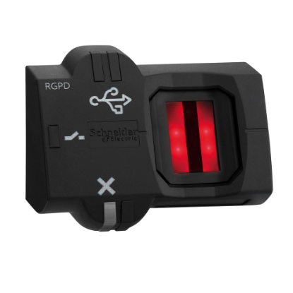 Picture of Biometric switch monostable RGPD, Harmony XB5S, plastic, 22mm, USB, connection by M12 connector, 24V AC DC