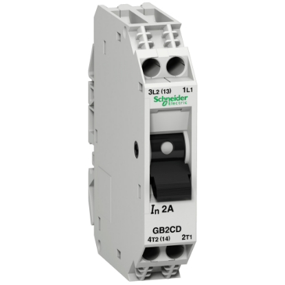 Picture of TeSys, Circuit breaker, TeSys GB2, 1P+N, 12A, Icu 1.5kA at 240V, Thermal magnetic, DIN rail mounted