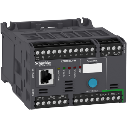 Picture of Motor controller, TeSys T, Motor Management, DeviceNet, 6 logic inputs, 3 relay logic outputs, 0.4 to 8A, 100 to 240VAC