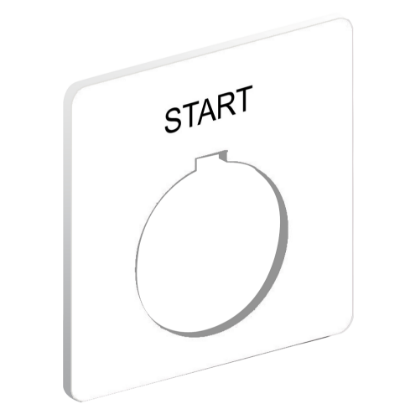 Picture of Legend, Harmony 9001K, Harmony 9001SK, 30mm, plastic, white with black letters, 57mm square, marking START