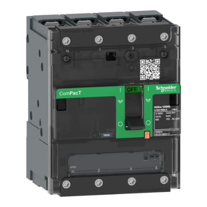 Picture of Switch disconnector, ComPacT NSXm 50NA, 4 poles, thermal current Ith 50A, compression lugs and busbar connectors