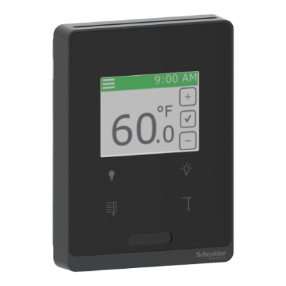 Picture of SmartX Cover Plate, for Sensor Base, Touchscreen, with 4 Buttons Light/Blind, PIR, Optimum Black Cover