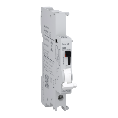 Picture of Auxiliary contact, Multi9 M9A, SD, 1 C/O, 2mA to 100mA, 24VAC to 250VAC, 24VDC to 220VDC, bottom connection