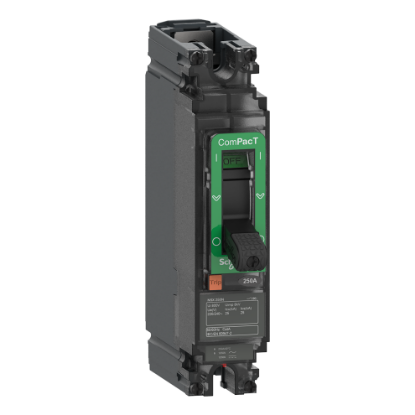 Picture of Circuit breaker, ComPacT NSX100F AC/DC, 18kA/240VAC, 1 pole, TMD trip unit 30A