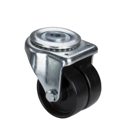 Picture of 4 enclosure casters double roller - maximum load: 160kg per caster - 92 mm