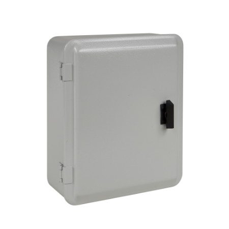 Picture of Metal industrial box - high plain cover - hinge - H307xW257xD174 - IP55 - grey