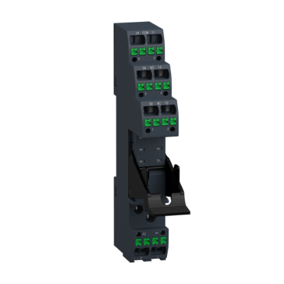 Picture of Push in socket with clamp, Harmony Electromechanical Relays, for RSB1A160 RSB2A080 relays, 10A, push in terminals, separate contact