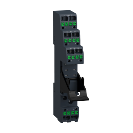 Picture of Push in socket with clamp, Harmony Electromechanical Relays, for RSB1A160 RSB2A080 relays, 10A, push in terminals, separate contact