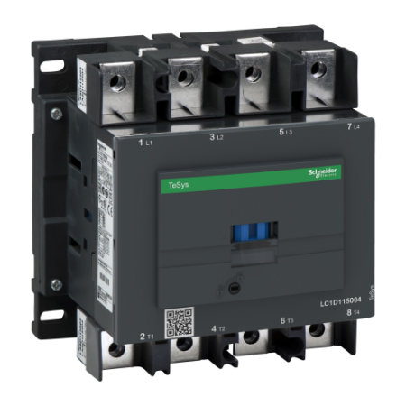 Picture of TeSys, Contactor, TeSys Deca, 4P(4NO), AC-1 <=440V 200A, 110V AC 50/60Hz coil, lugs/bars terminals