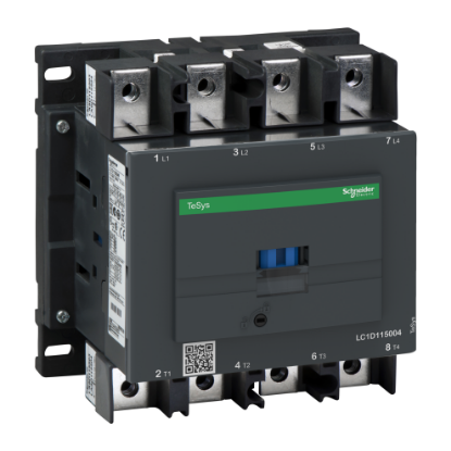 Picture of TeSys, Contactor, TeSys Deca, 4P(4NO), AC-1 <=440V 200A, 240V AC 50/60Hz coil, lugs/bars terminals