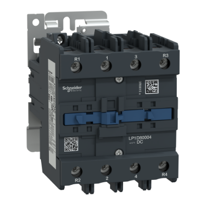 Picture of Contactor, TeSys Deca, 4P(4NO), AC-1, <=440V, 125A, 48V DC coil, screw clamp terminal
