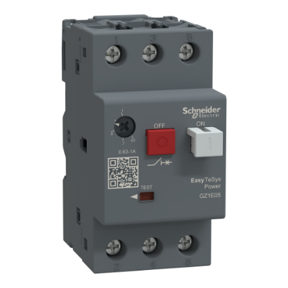 Picture of Motor circuit breaker,Easy TeSys Power,GZ1E,AC-3,3P,0.63..1A,thermal magnetic trip