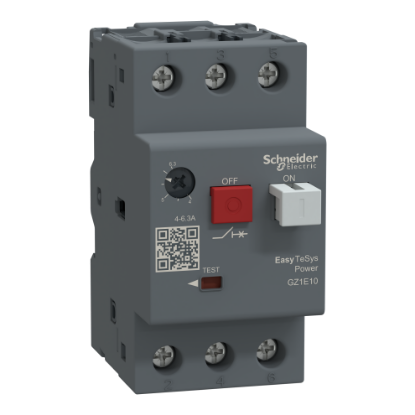 Picture of Motor circuit breaker,Easy TeSys Power,GZ1E,AC-3,3P,4..6.3A,thermal magnetic trip