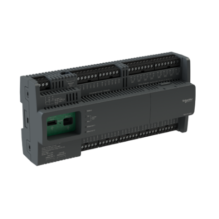 Picture of Controller, SpaceLogic IP, MP-C, BACnet/IP, 36 points, 8 universal input/output Type Uc, 8 Form A relay outputs, 20 universal input/output Type Ub