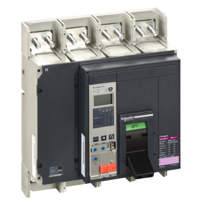 Picture of Circuit breaker, ComPact NS1000H, 70kA/415VAC, Micrologic 2.0E trip unit, 1000A, fixed, 4 poles 4d