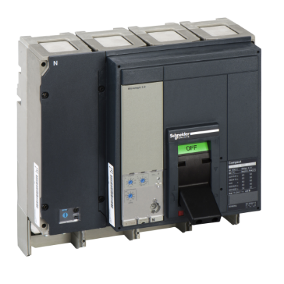 Picture of Circuit breaker, ComPact NS630bH, 70kA/415VAC, Micrologic 5.0E trip unit, 630A, fixed, 4 poles 4d
